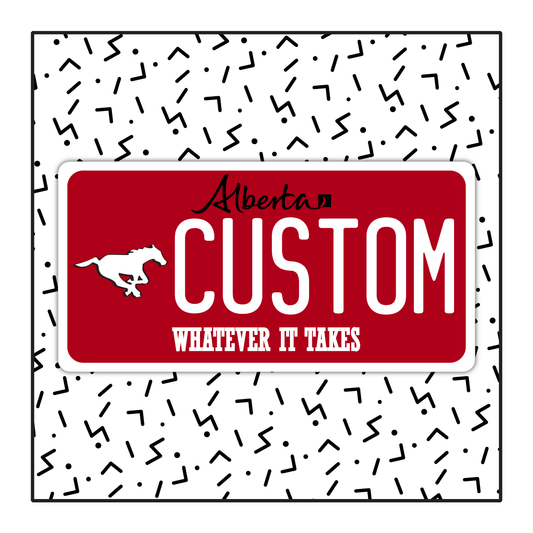 Alberta Custom Sports Plate - Calgary Stampeders