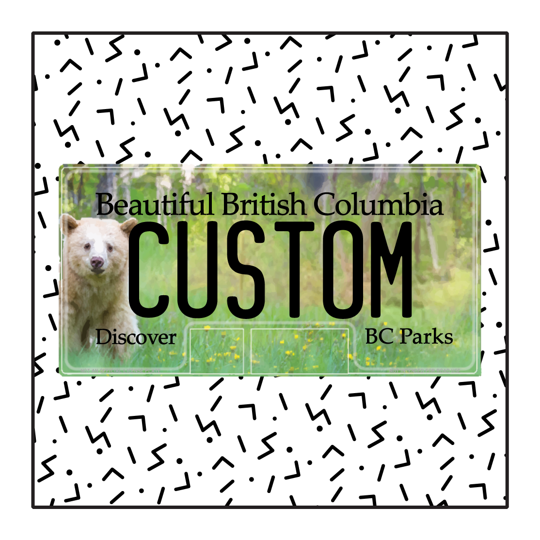 British Columbia (BC) Parks BEAR Custom License Plate