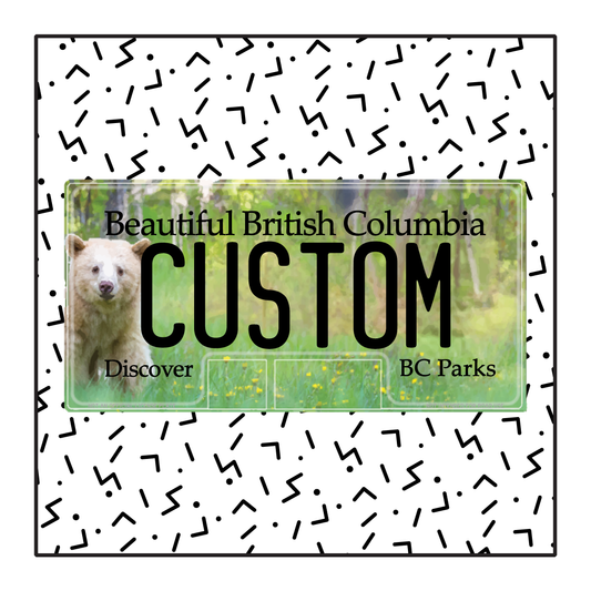 British Columbia (BC) Parks BEAR Custom License Plate