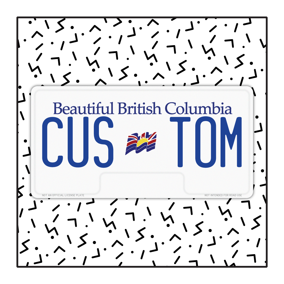 British Columbia (BC) Standard Custom License Plate