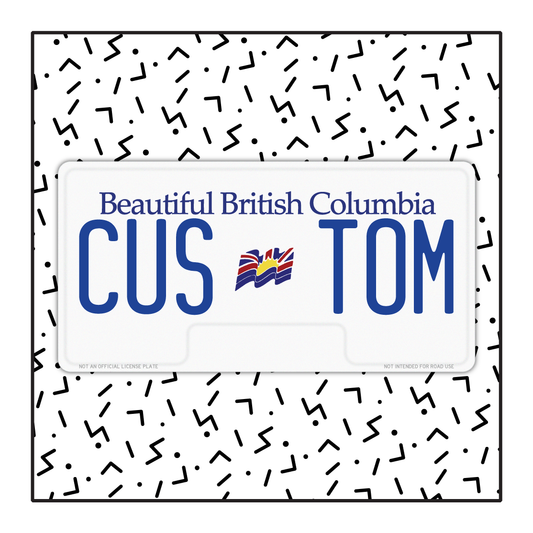 British Columbia (BC) Standard Custom License Plate