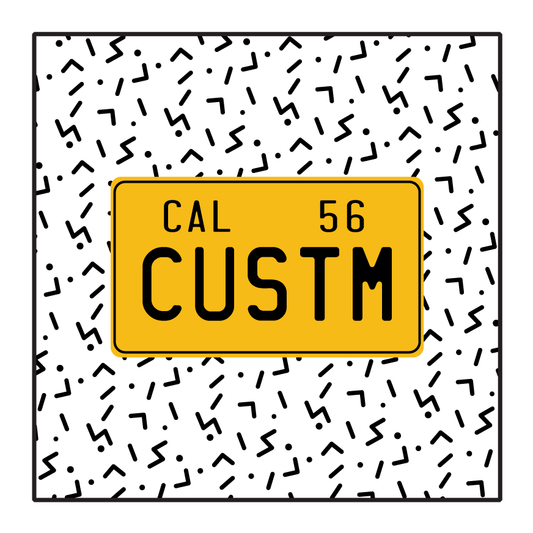 California Vintage Custom Motorcycle Plate (1956)