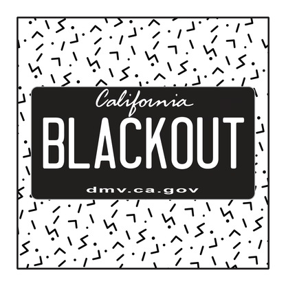 California Custom Blackout Plate