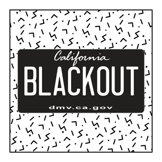 California Custom Blackout Plate