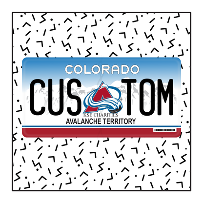 Colorado Avalanche Custom License Plate