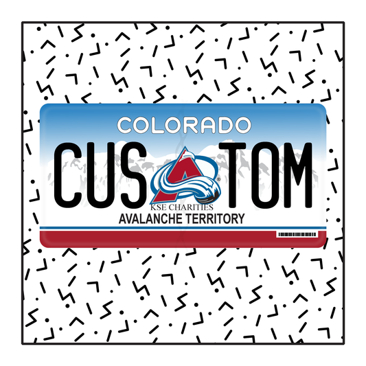 Colorado Avalanche Custom License Plate