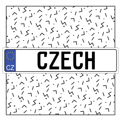 Czech Custom License Plate