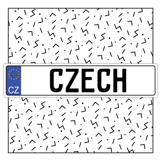 Czech Custom License Plate