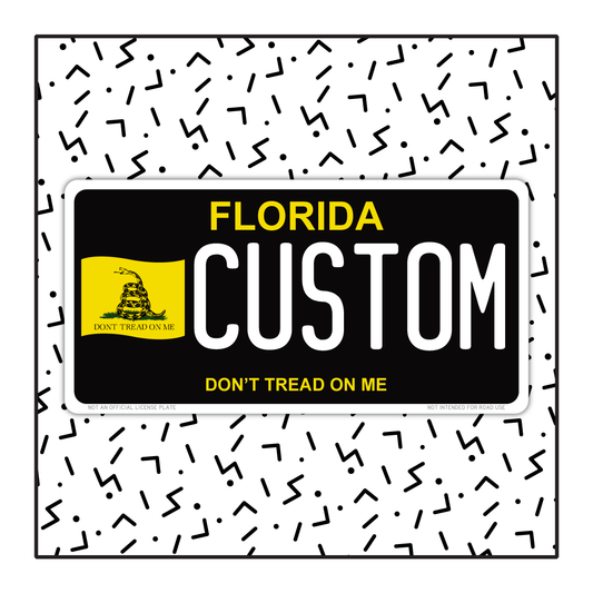 Florida Custom License Plate (Don't Tread on Me)