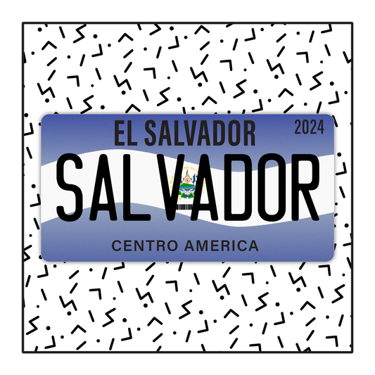 El Salvador Custom License Plate