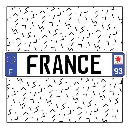 France Custom License Plate