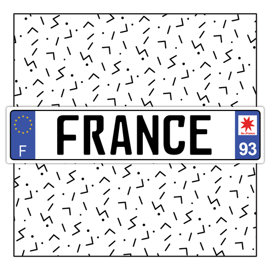France Custom License Plate
