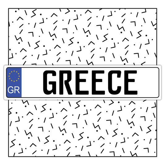 Greece Custom License Plate