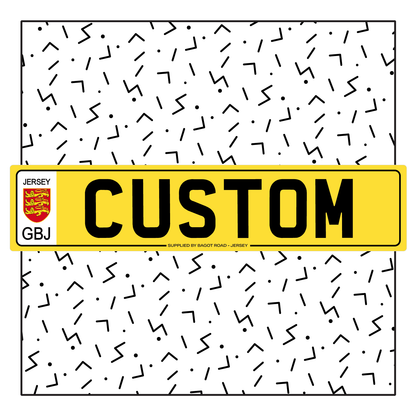 Jersey Custom License Plate
