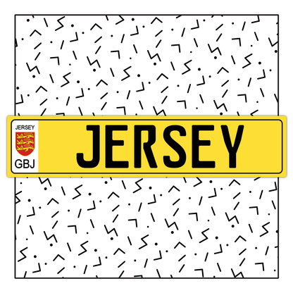 Jersey Custom License Plate
