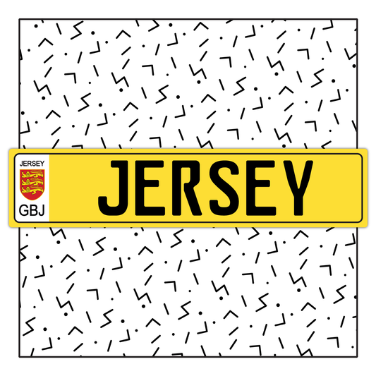 Jersey Custom License Plate