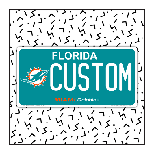 Florida Miami Dolphins Custom License Plate