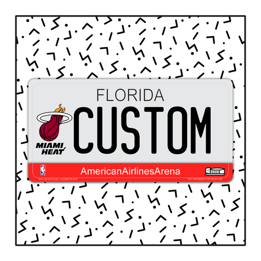 Florida Vintage Miami Heat Custom License Plate