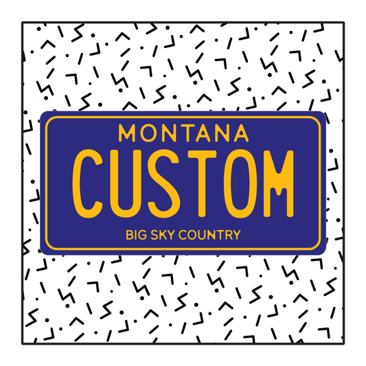 Montana Vintage Custom License Plate