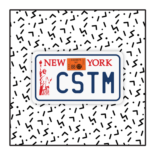 New York Vintage Custom Motorcycle Plate
