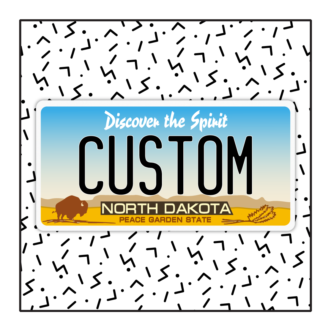 North Dakota Custom License Plate - Discover the Spirit
