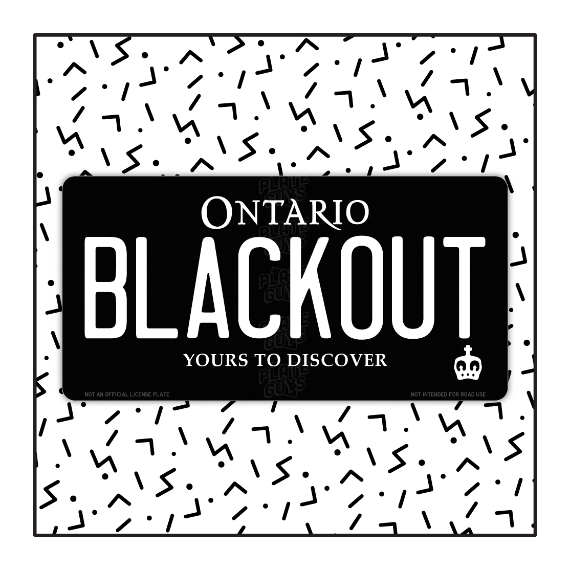 Ontario Custom Blackout Plate