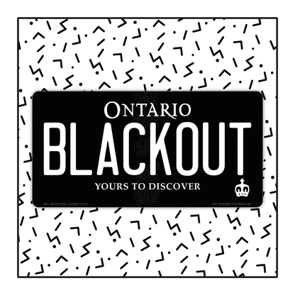 Ontario Custom Blackout Plate