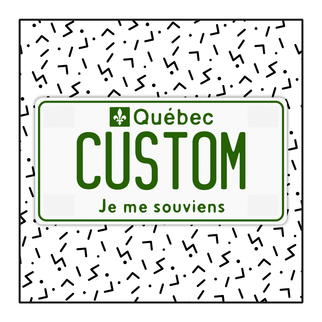 Quebec Green Vehicle Custom License Plate