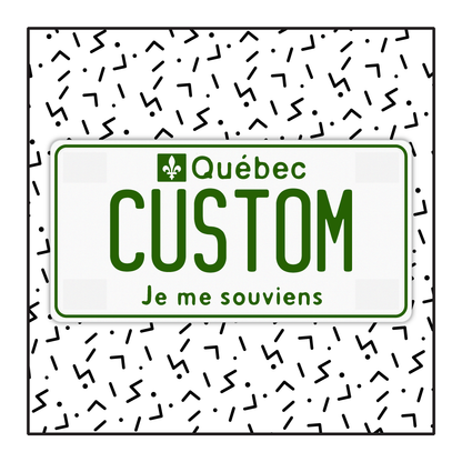 Quebec Green Vehicle Custom License Plate