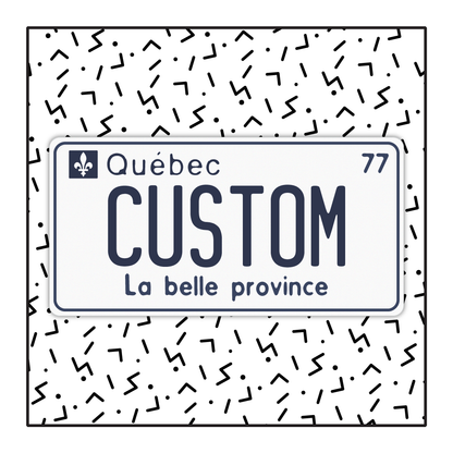 Quebec Vintage Custom License Plate (1977)