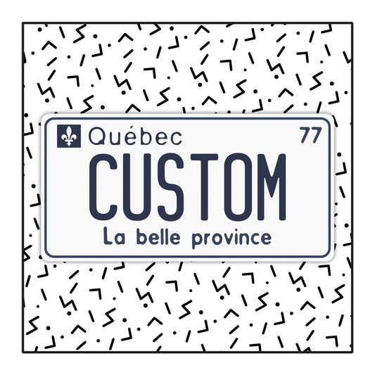 Quebec Vintage Custom License Plate (1977)