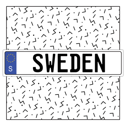 Sweden Custom License Plate