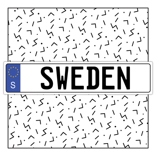 Sweden Custom License Plate