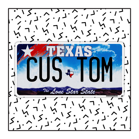 Texas Custom License Plate (2009-2012)