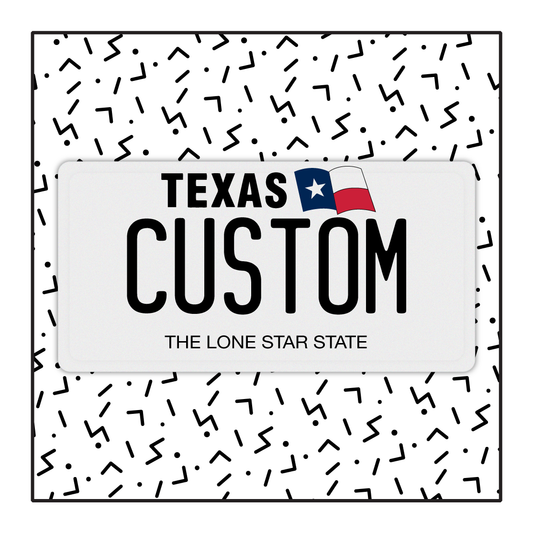Texas Custom License Plate (1990-2000)