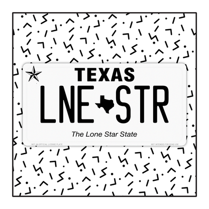 Texas Custom License Plate (2012-Current)
