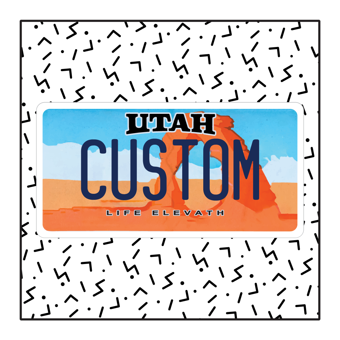 Utah Custom License Plate