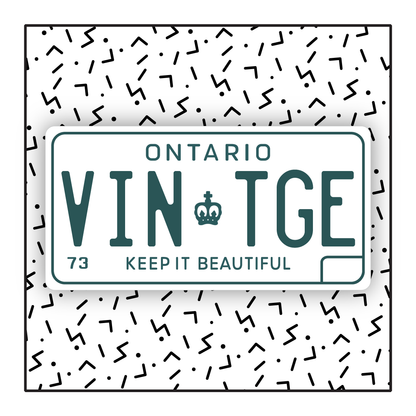Ontario Vintage Custom License Plate (1973-1977)