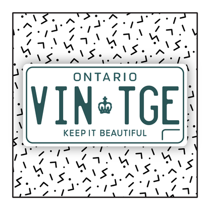 Ontario Vintage Custom License Plate (1978-1982)