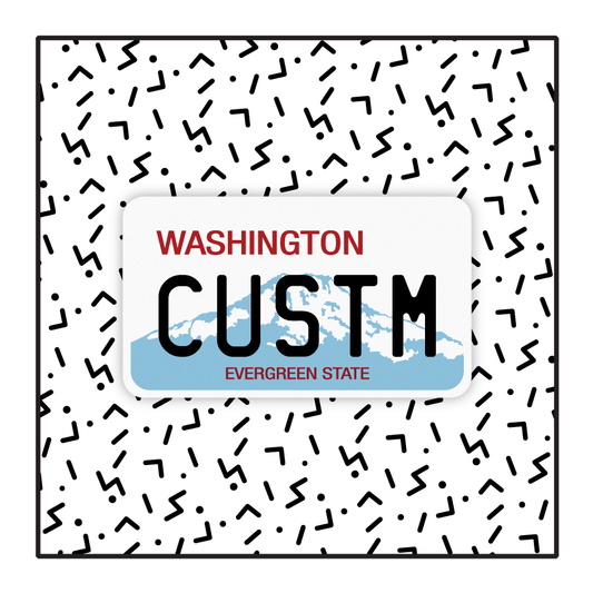 Washington Custom Motorcycle Plate